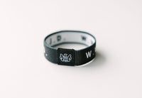 WWJD Black Reversible Elastic Fabric Bracelet