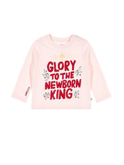 Baby Glory to the Newborn King Pink T-Shirt Cotton | Long Sleeve
