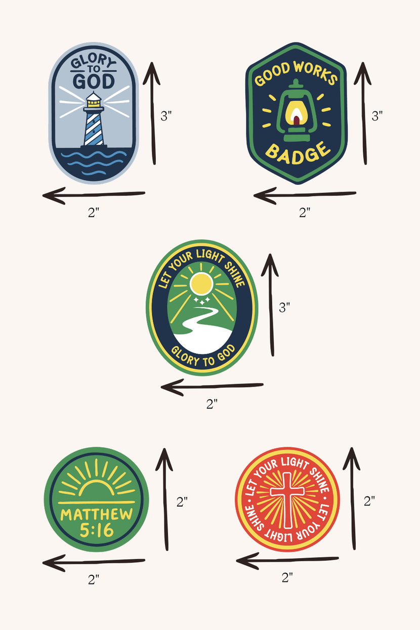 Shine Bright Badges Stickers - 5 Pack
