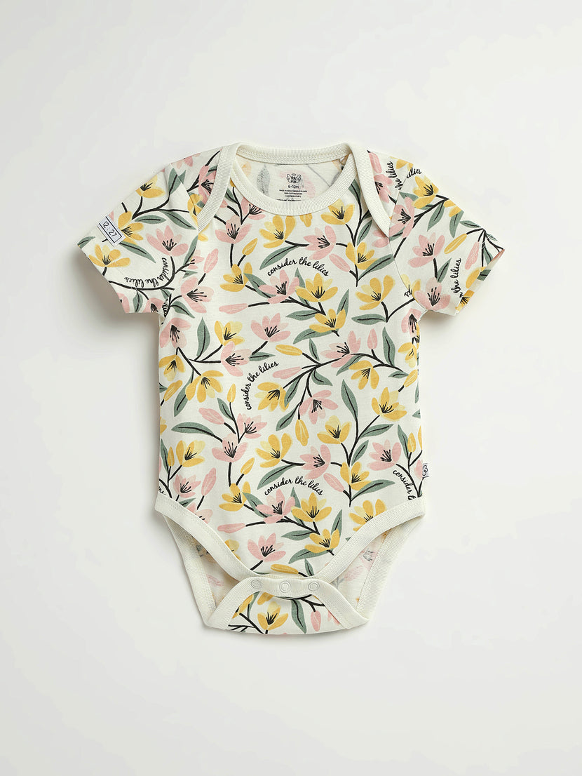 Consider the Lilies Short Sleeve Bodysuit Cotton