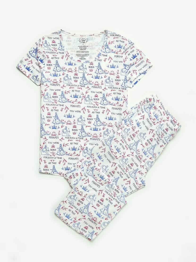 Queen Esther Women's PJ Relaxed Set Cotton