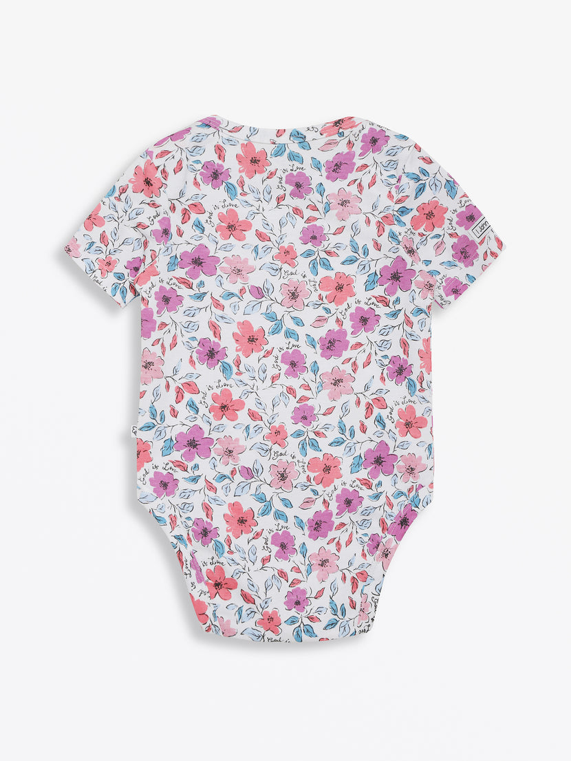 God is Love Short Sleeve Bodysuit Cotton