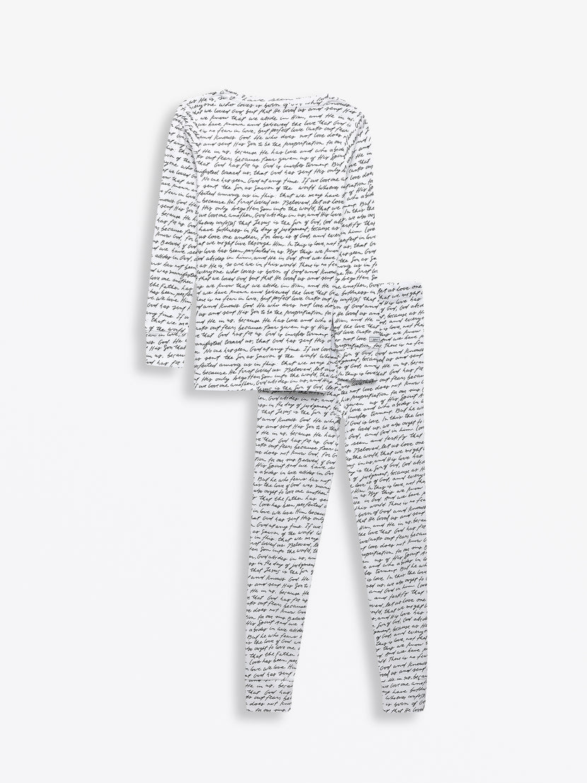 Love One Another PJ Long Sleeve Set Cotton