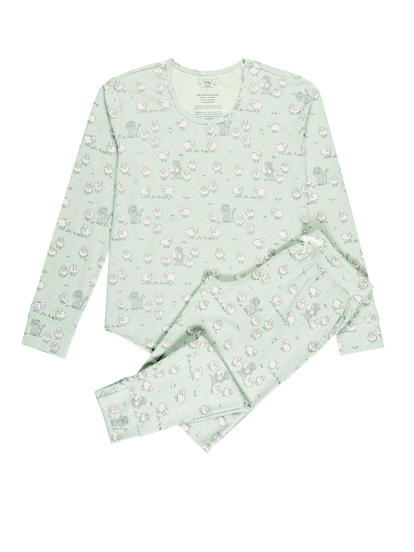The Lost Sheep PJ Womens Long Sleeve Jogger Set Cotton