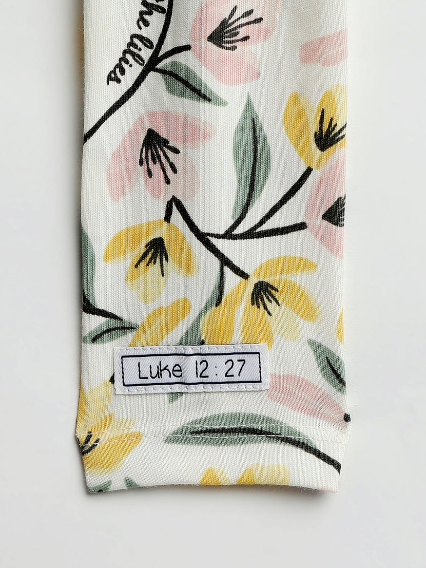 Consider the Lilies Long Sleeve Bodysuit Cotton