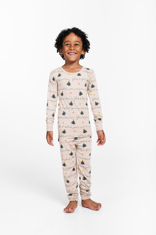Glory to God Christmas PJ Long Sleeve Set Bamboo
