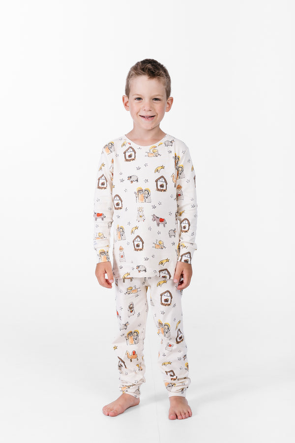 Away in a Manger PJ Long Sleeve Set Cotton