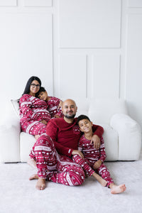 King of Kings Ruby Red Womens Jogger PJ Set Cotton