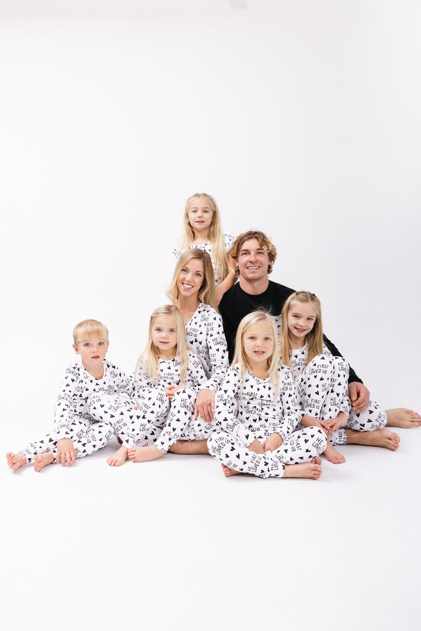He First Loved Us Women's PJ Relaxed Set Cotton