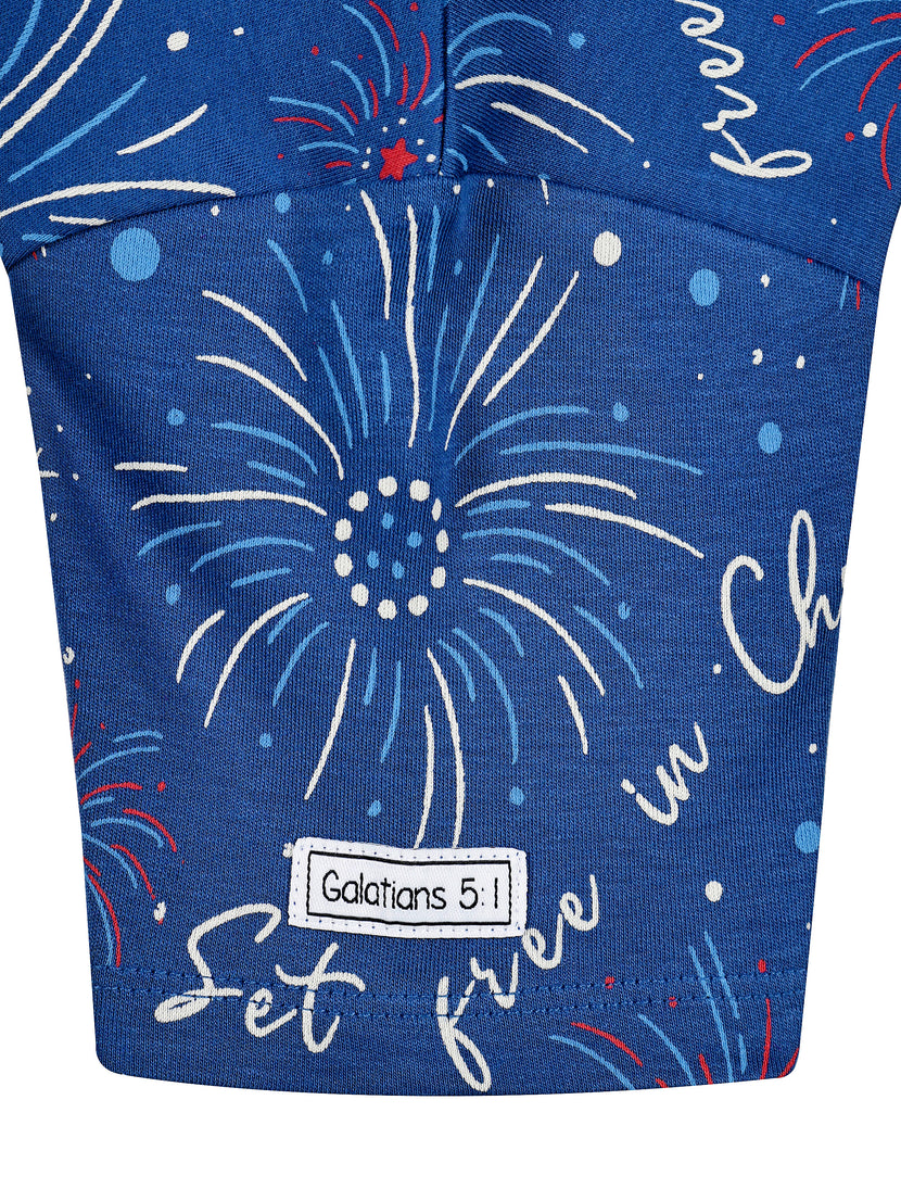 Set Free in Christ PJ Short Sleeve Set Cotton