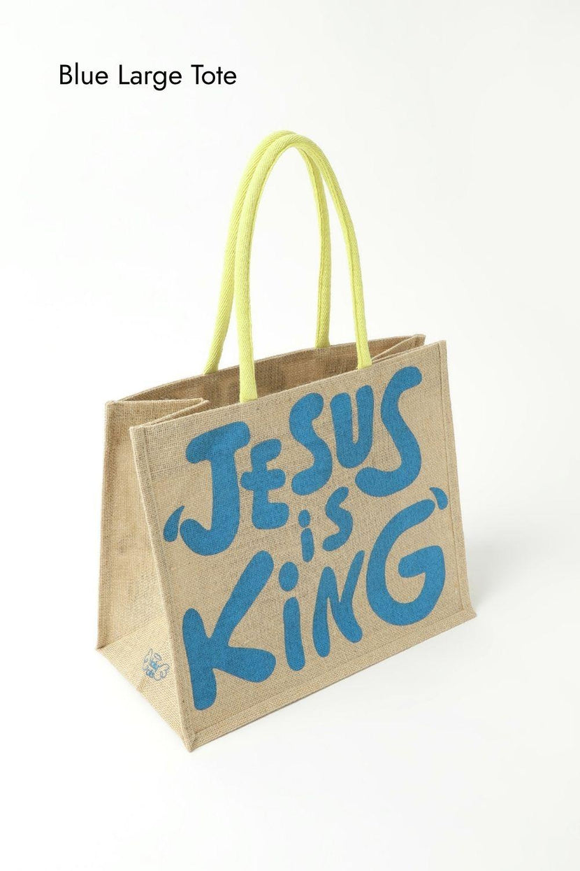 Jesus is King Large Tote Bag