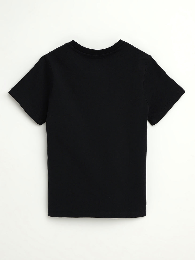 Kids Black Prayer Pocket T-Shirt | Short Sleeve