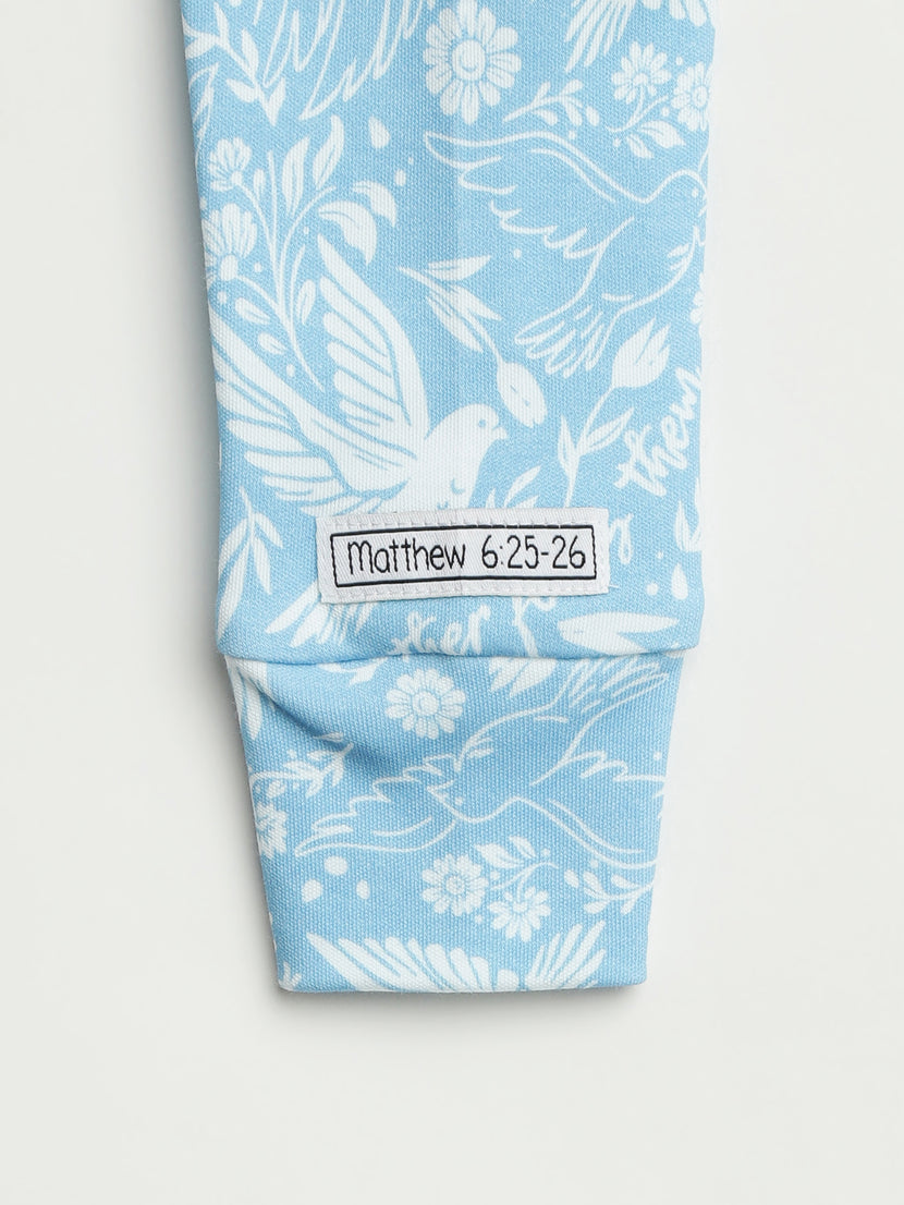 Birds of the Air Footless Onesie Cotton