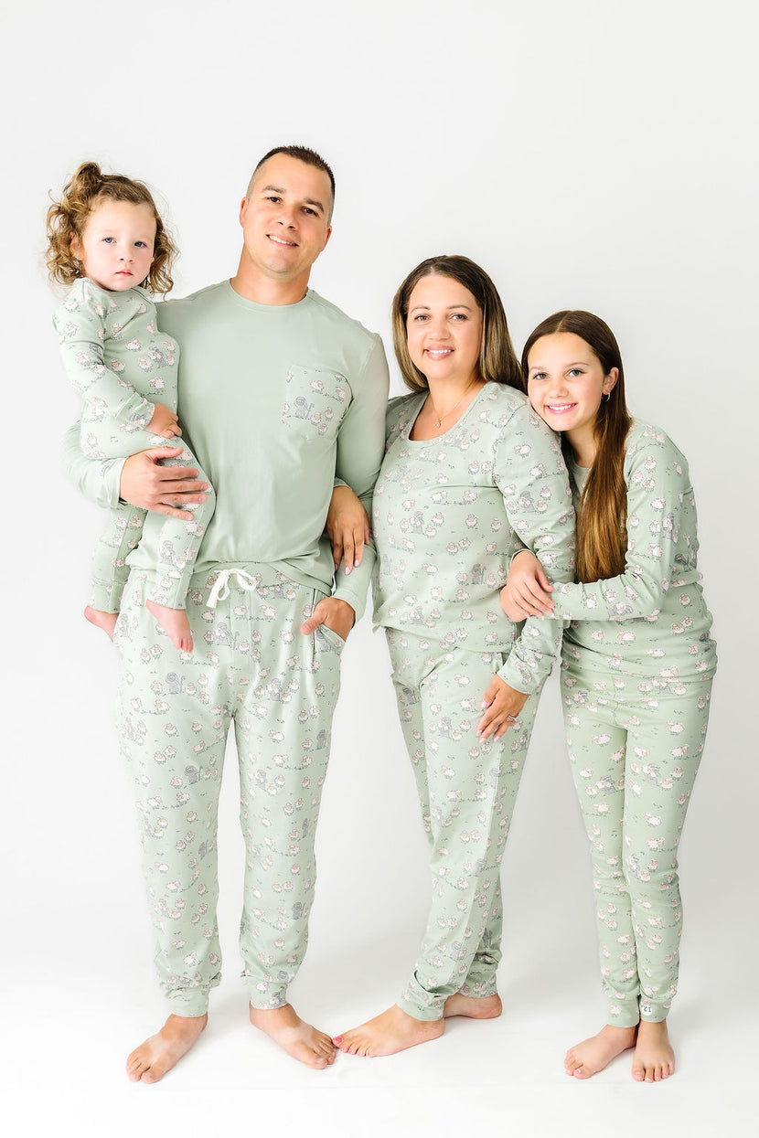 The Lost Sheep PJ Womens Long Sleeve Jogger Set Cotton