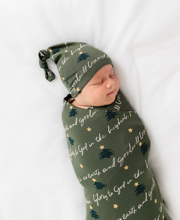 Glory to God Olive Knotted Hat Bamboo
