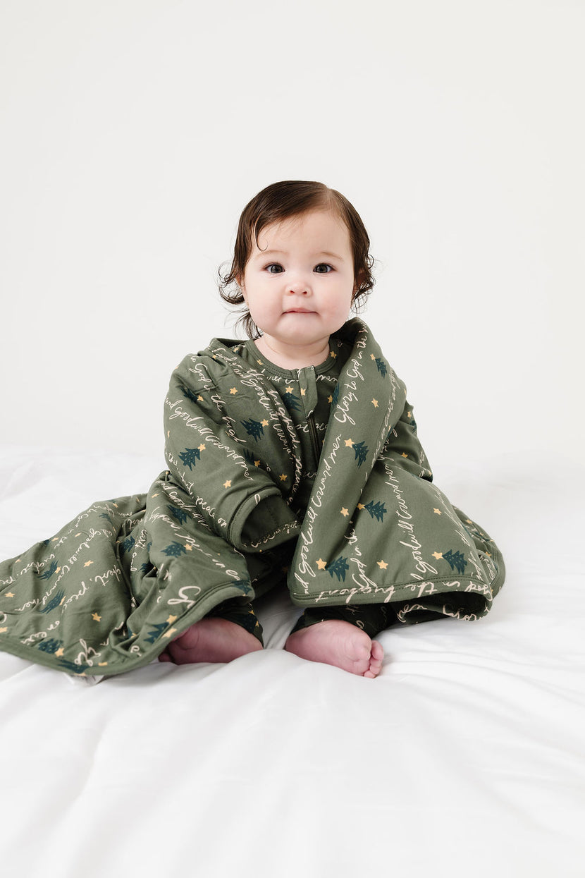 Glory to God Olive Blanket Bamboo