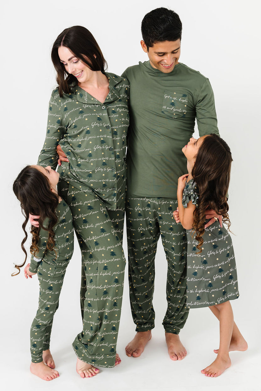 Glory to God Olive Girls Nightgown Polyester