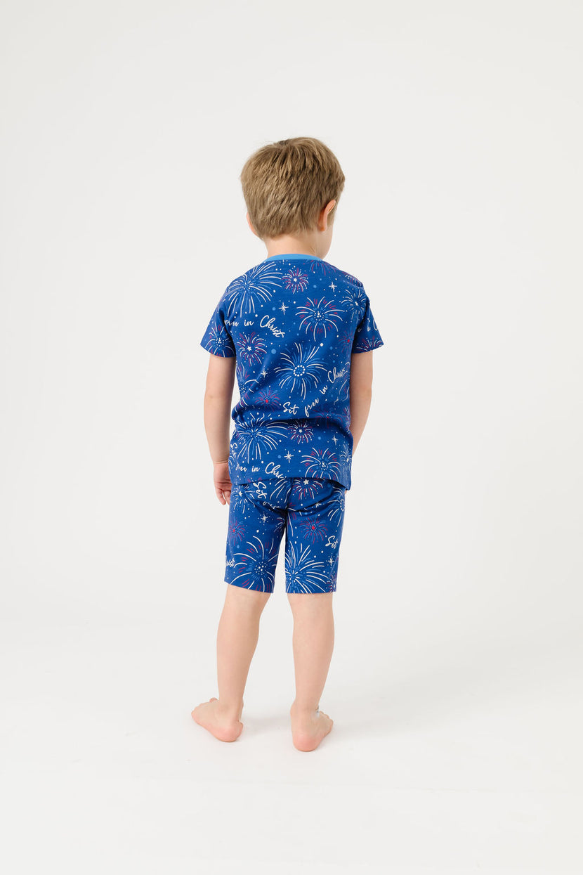 Set Free in Christ PJ Shorts Set Cotton