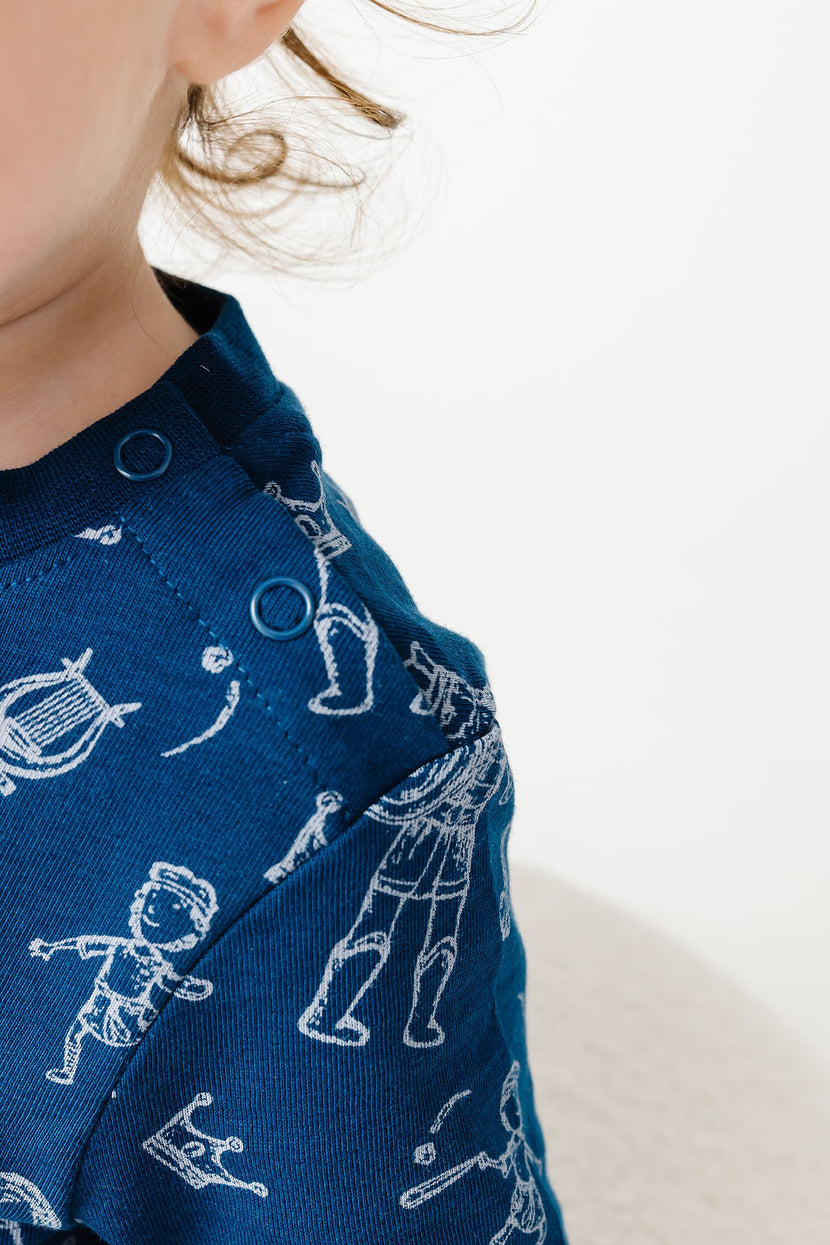 Baby David & Goliath Sailor Blue T-Shirt Cotton | Short Sleeve