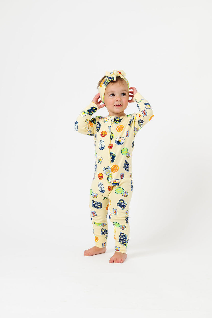 Be the Light Badges PJ Footless Onesie Cotton