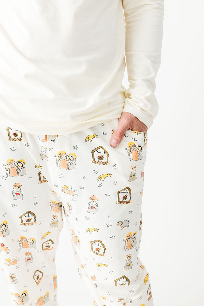 Away in a Manger Men's PJ Set Cotton