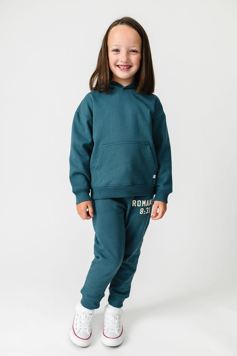 God's Got My Back Teal Fleece Hoodie