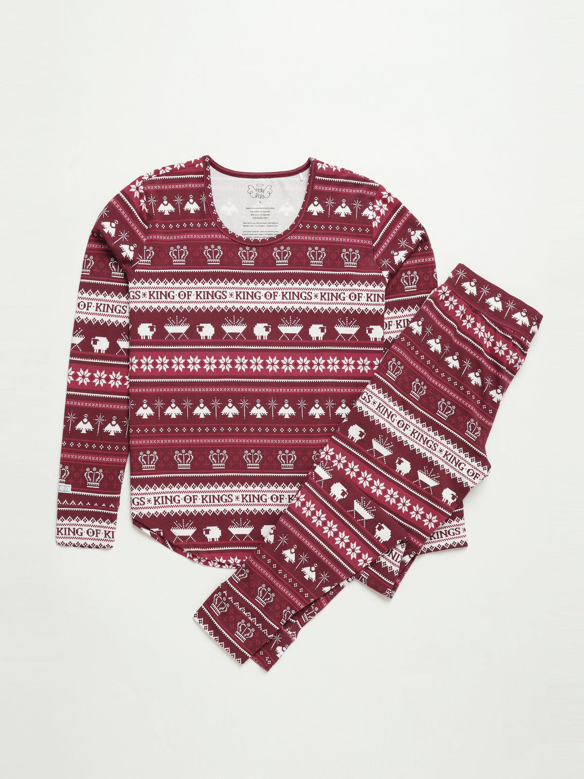 King of Kings Ruby Red Womens Jogger PJ Set Cotton