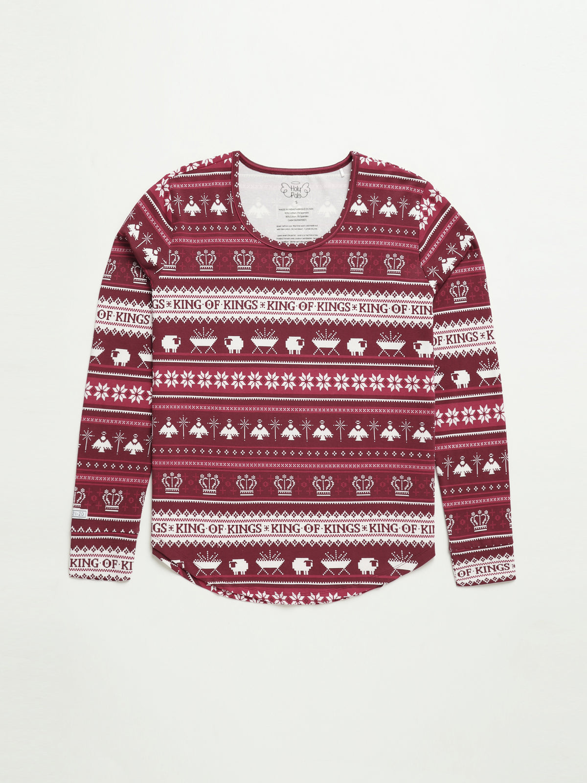 King of Kings Ruby Red Womens Jogger PJ Set Cotton