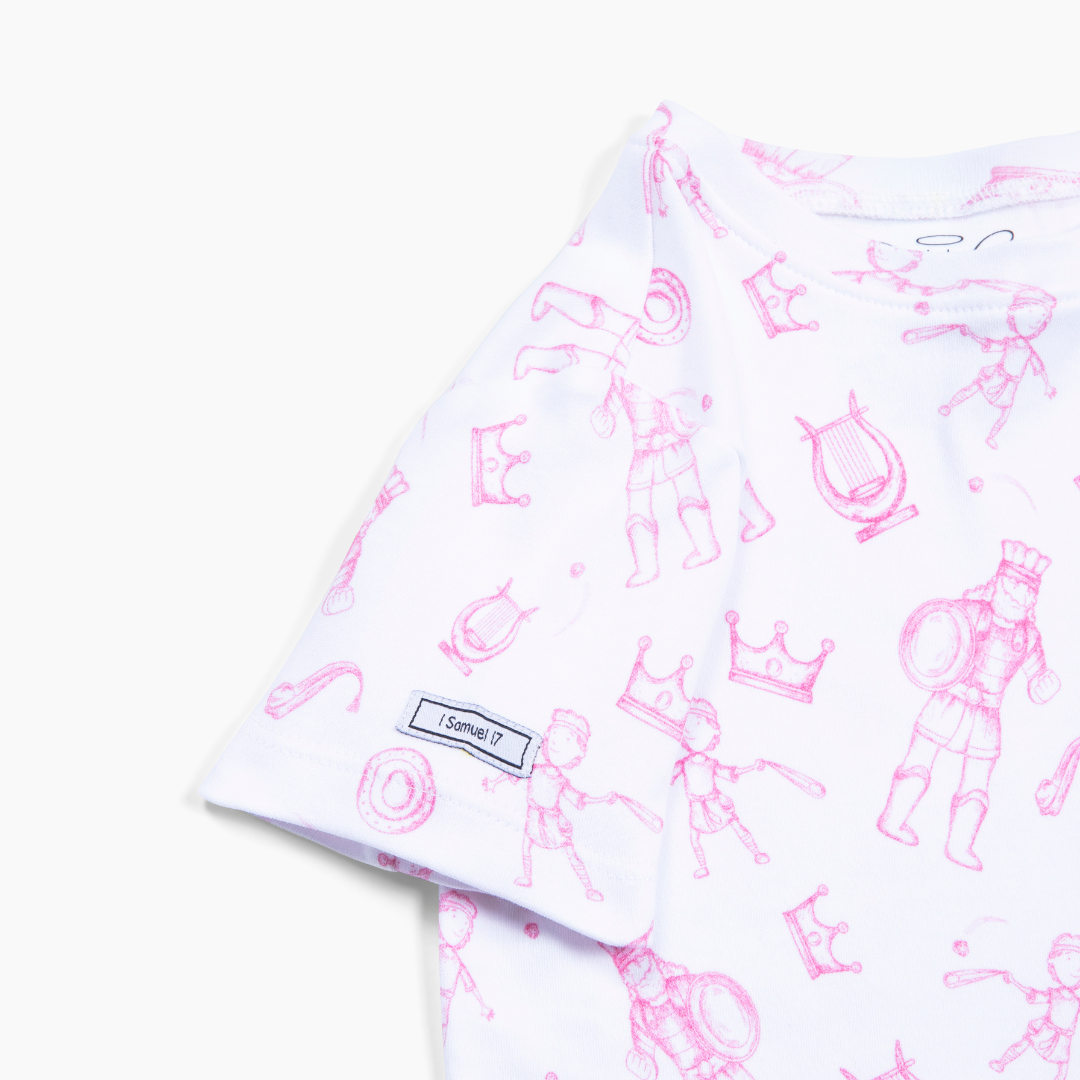 David & Goliath Pink PJ Shorts Set