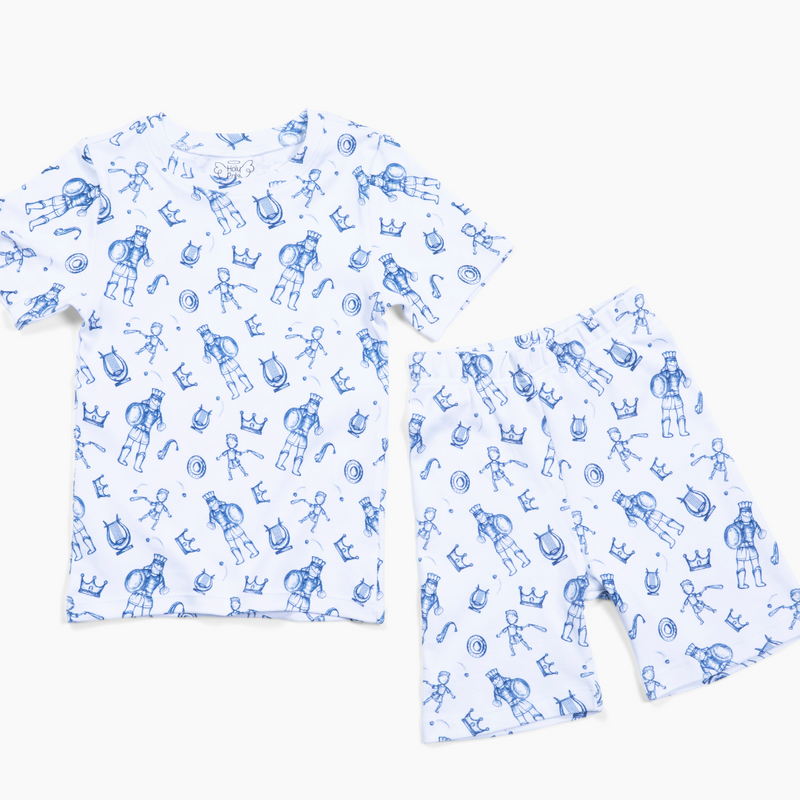 David Goliath Blue PJ Shorts Set Holy Pals