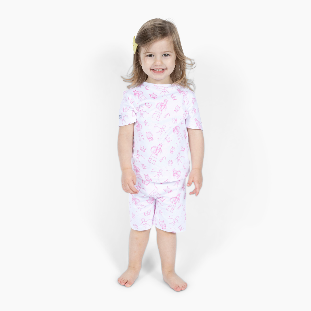 David & Goliath Pink PJ Shorts Set