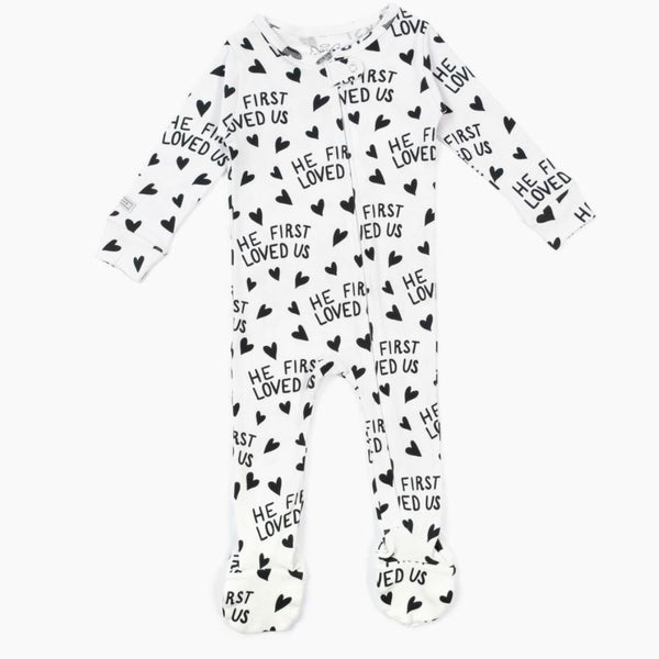 He First Loved Us PJ Onesie