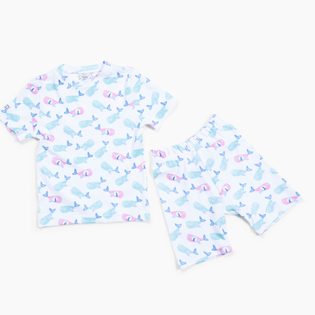 Jonah Teal PJ Shorts Set Cotton