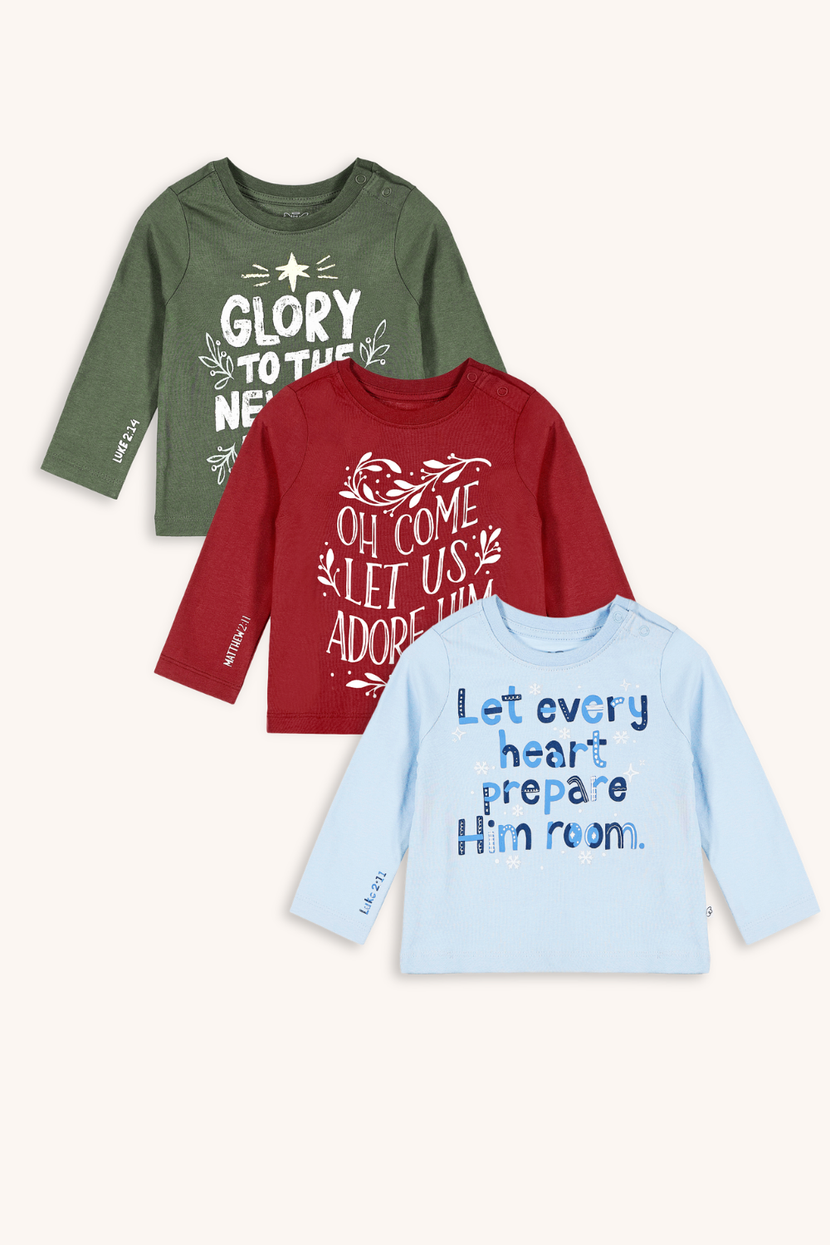 Baby Christmas T-Shirt Cotton Bundle | Long Sleeve