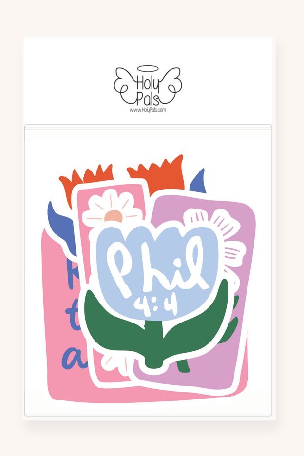 Rejoice in the Lord Floral Stickers - 5 Pack