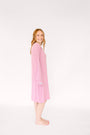 Solid Mauve Womens Nightgown PJ Ribbed Cotton-Bamboo Blend