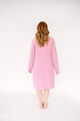 Solid Mauve Womens Nightgown PJ Ribbed Cotton-Bamboo Blend