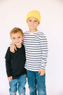 Kids Black Prayer Pocket T-Shirt | Long Sleeve