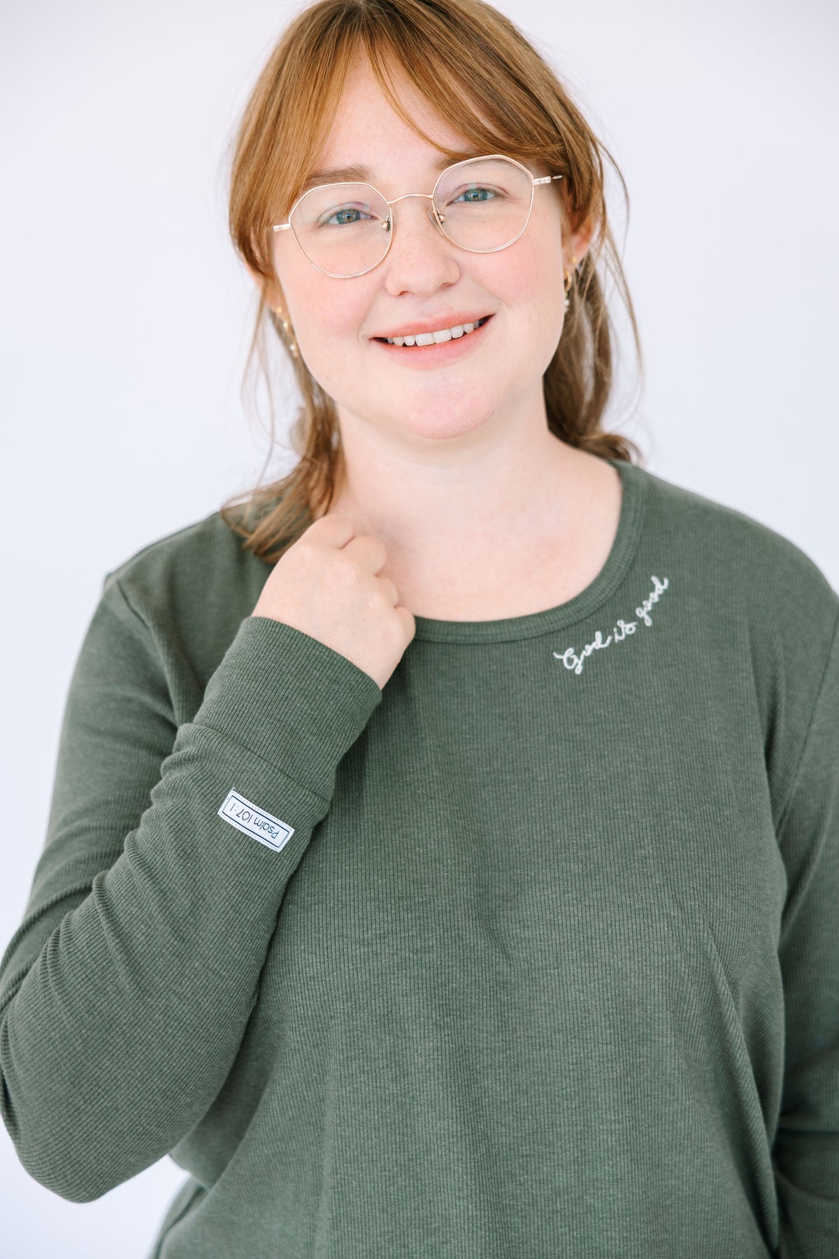 Solid Olive Womens PJ Jogger Set Ribbed Cotton/Bamboo Blend