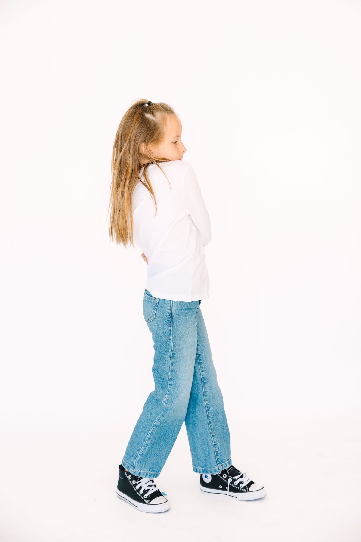 White Prayer Pocket Long Sleeve Shirt Cotton