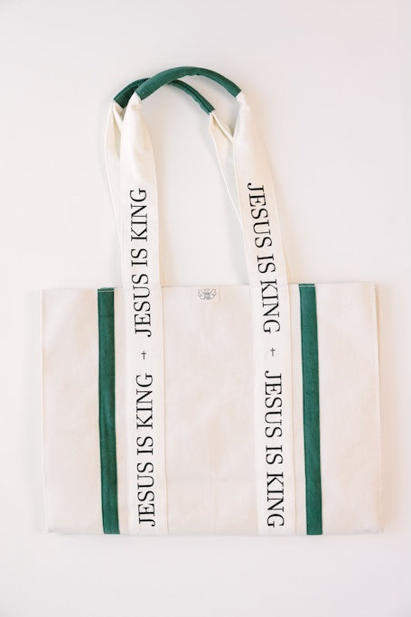 Jesus is King Christmas Tote