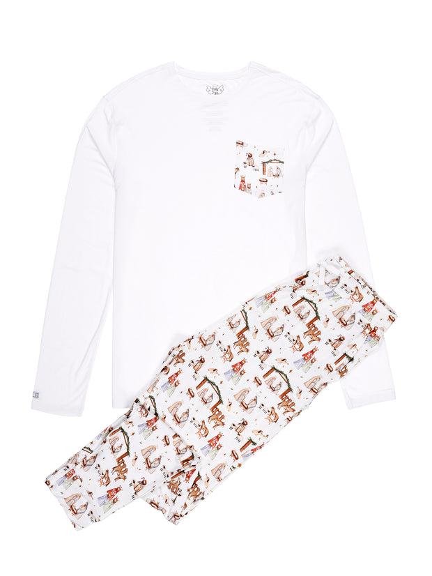 The First Noel Mens PJ Set Bamboo