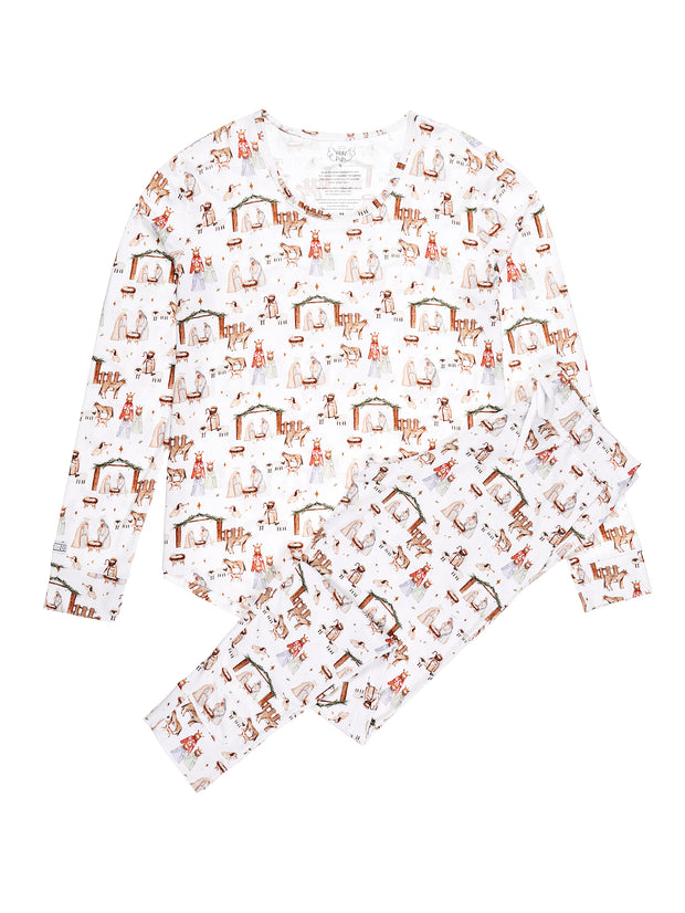 The First Noel Womens Jogger PJ Set Bamboo