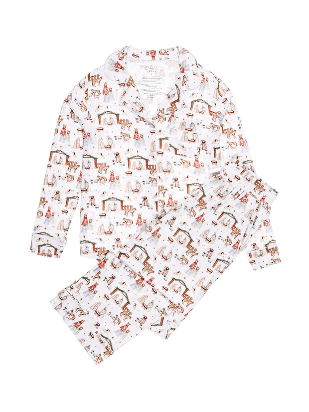 The First Noel Womens Notch Collar PJ Set Bamboo
