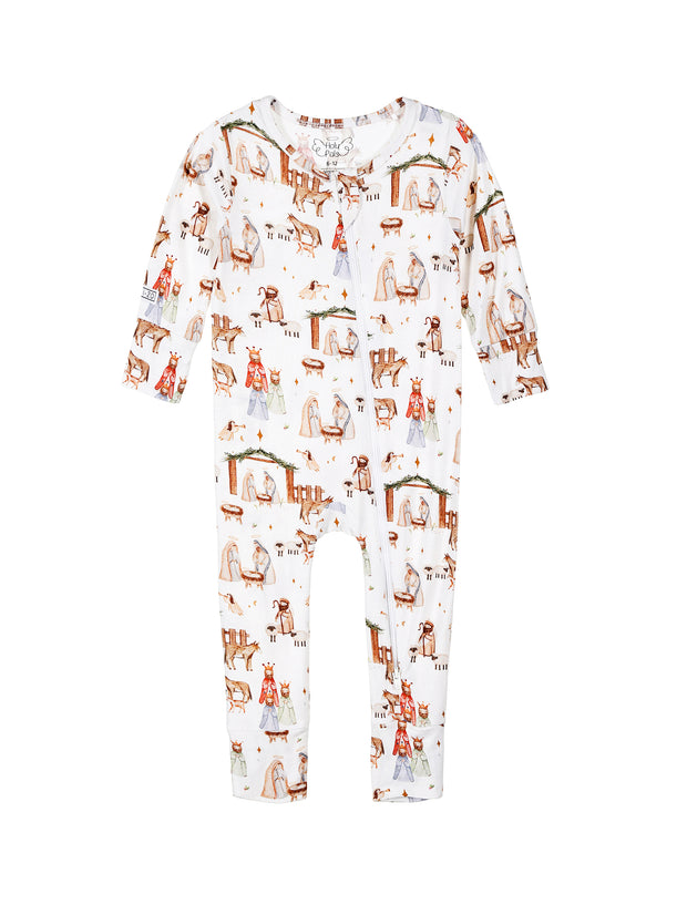 The First Noel PJ Footless Onesie Bamboo