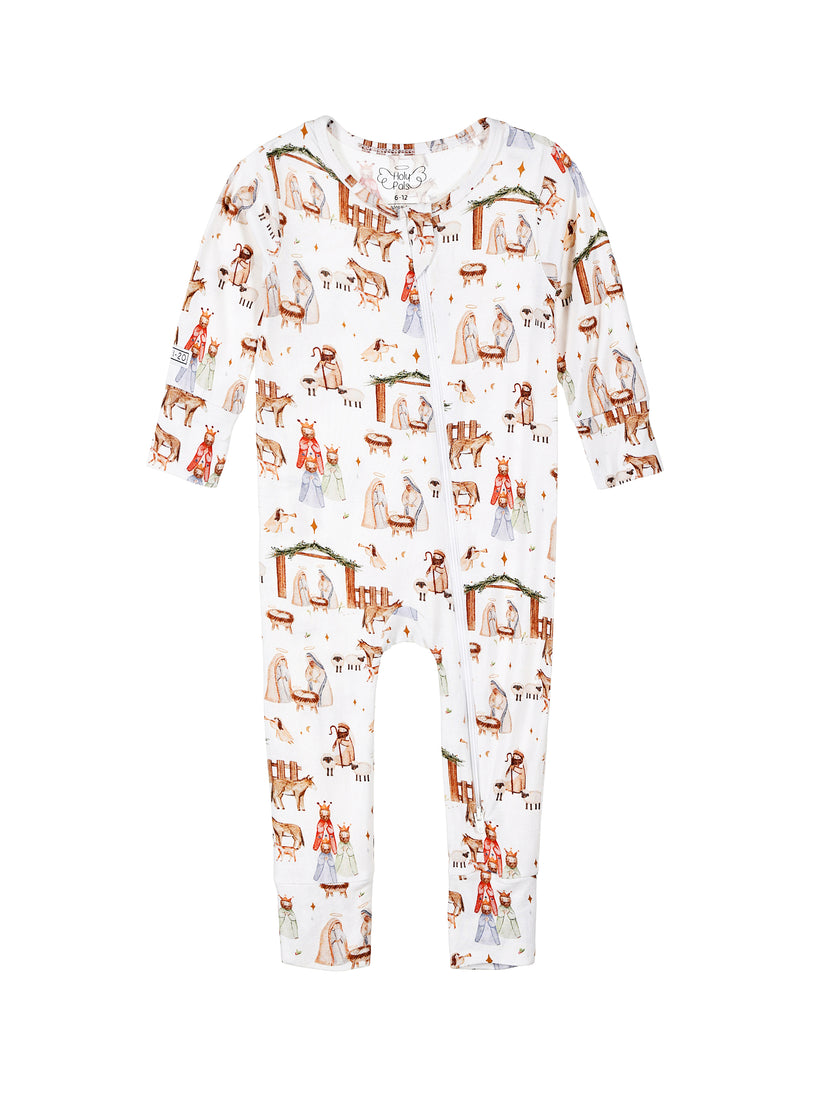The First Noel PJ Footless Onesie Bamboo