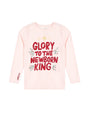 Kids Newborn King Pink T-Shirt Cotton | Long Sleeve