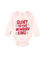Baby Newborn King Pink Bodysuit Cotton | Long Sleeve