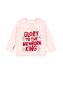 Baby Glory to the Newborn King Pink T-Shirt Cotton | Long Sleeve