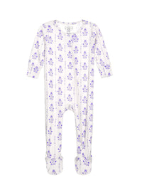 God is With You Floral PJ Footed Onesie Bamboo